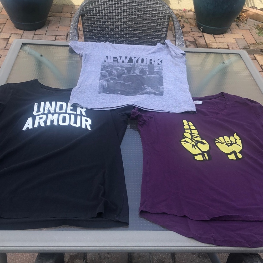 Lot of 3 Under Armour T Shirts - XL - VGUC